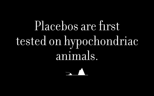 Placebos are first tested on hypochondriac animals.